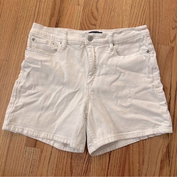 Calvin Klein Jeans High Rise White Denim Shorts size 14 - Picture 1 of 6